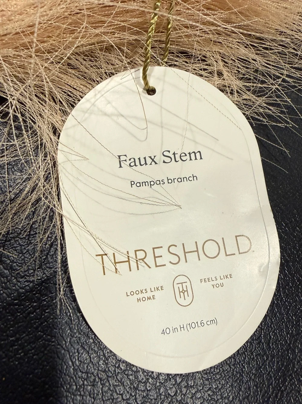 Threshold Beige Pampas Stem - Soft Decorative Accent NWT